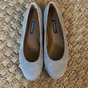 Margaux Gray Flats Suede Loafers